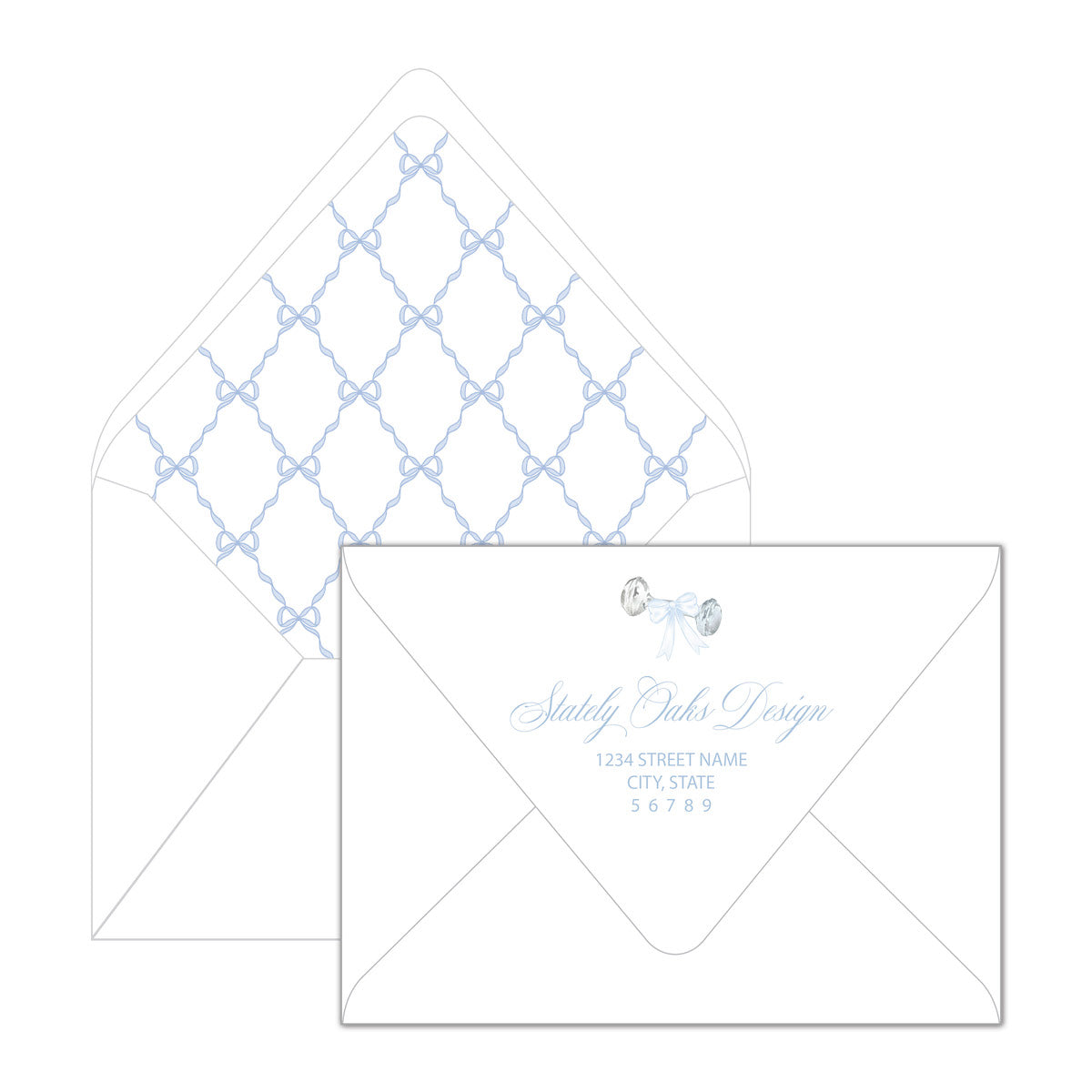 Rattler and Blue Bow Invitation