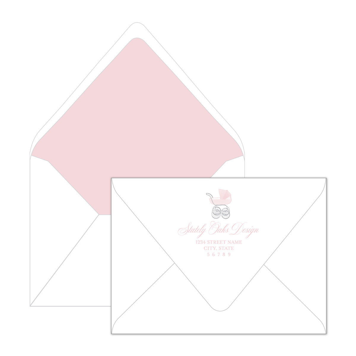 Pink Carriage Invitation