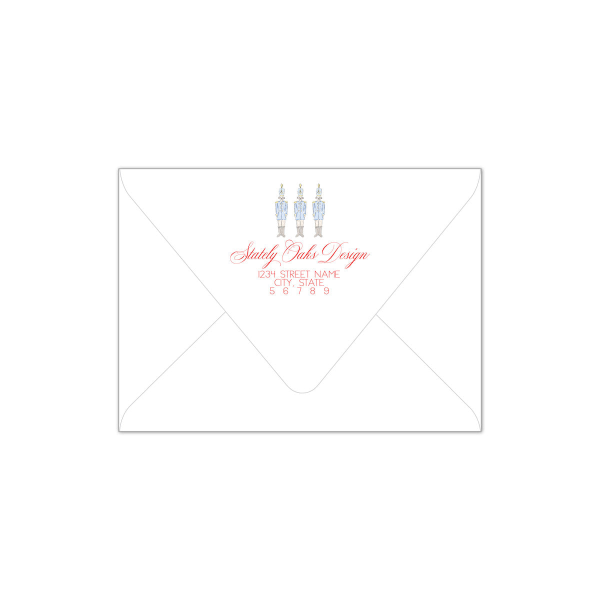 Blue and Red Solider Invitation