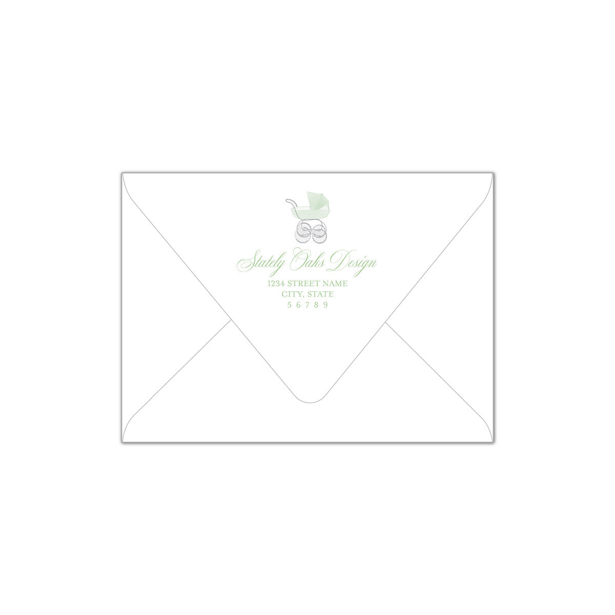 Green Carriage Invitation