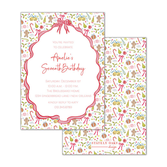 Feeling Festive Bow Invitation