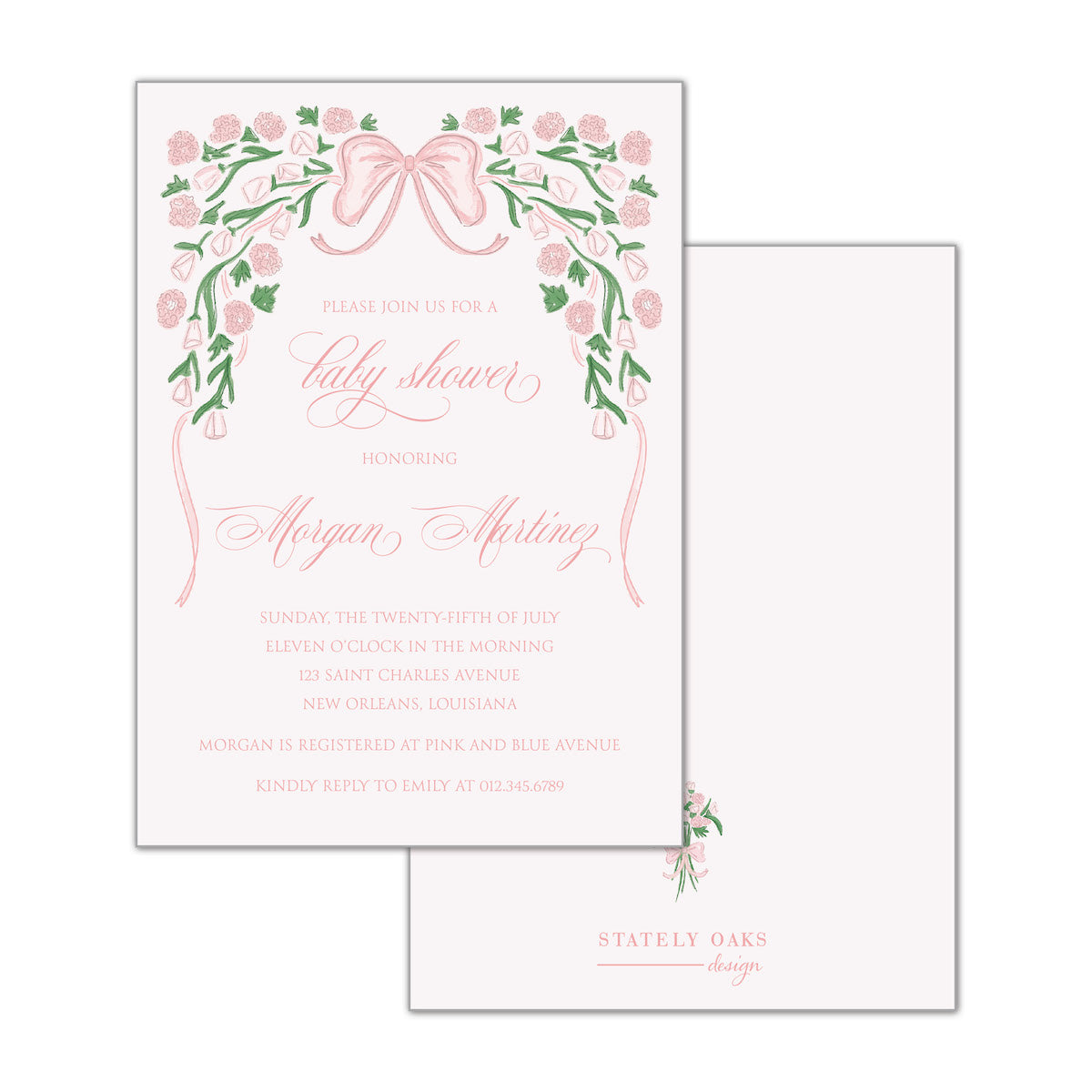 Margaret Pink Invitation