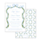 Blue Bow Garland Invitation