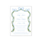 Blue Bow Garland Invitation