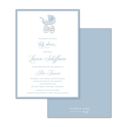 Blue Carriage Invitation