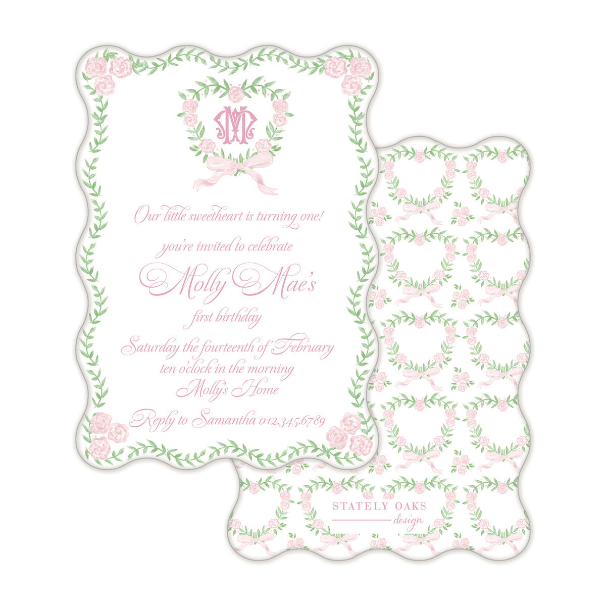 Heart Wreath Invitation