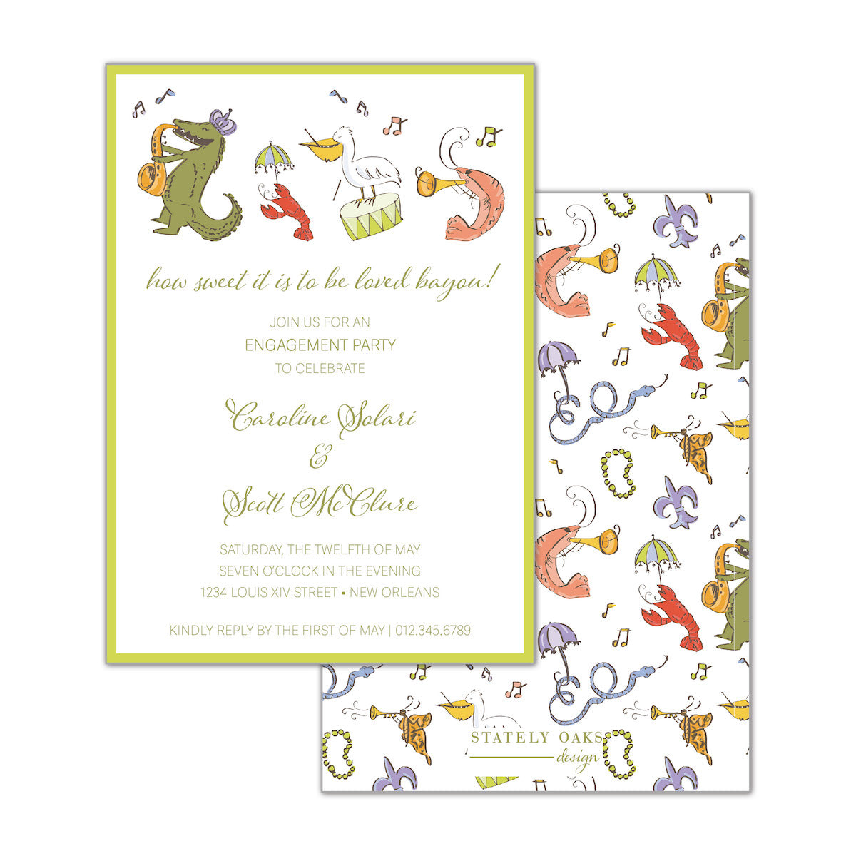 Audubon Second Line Invitation