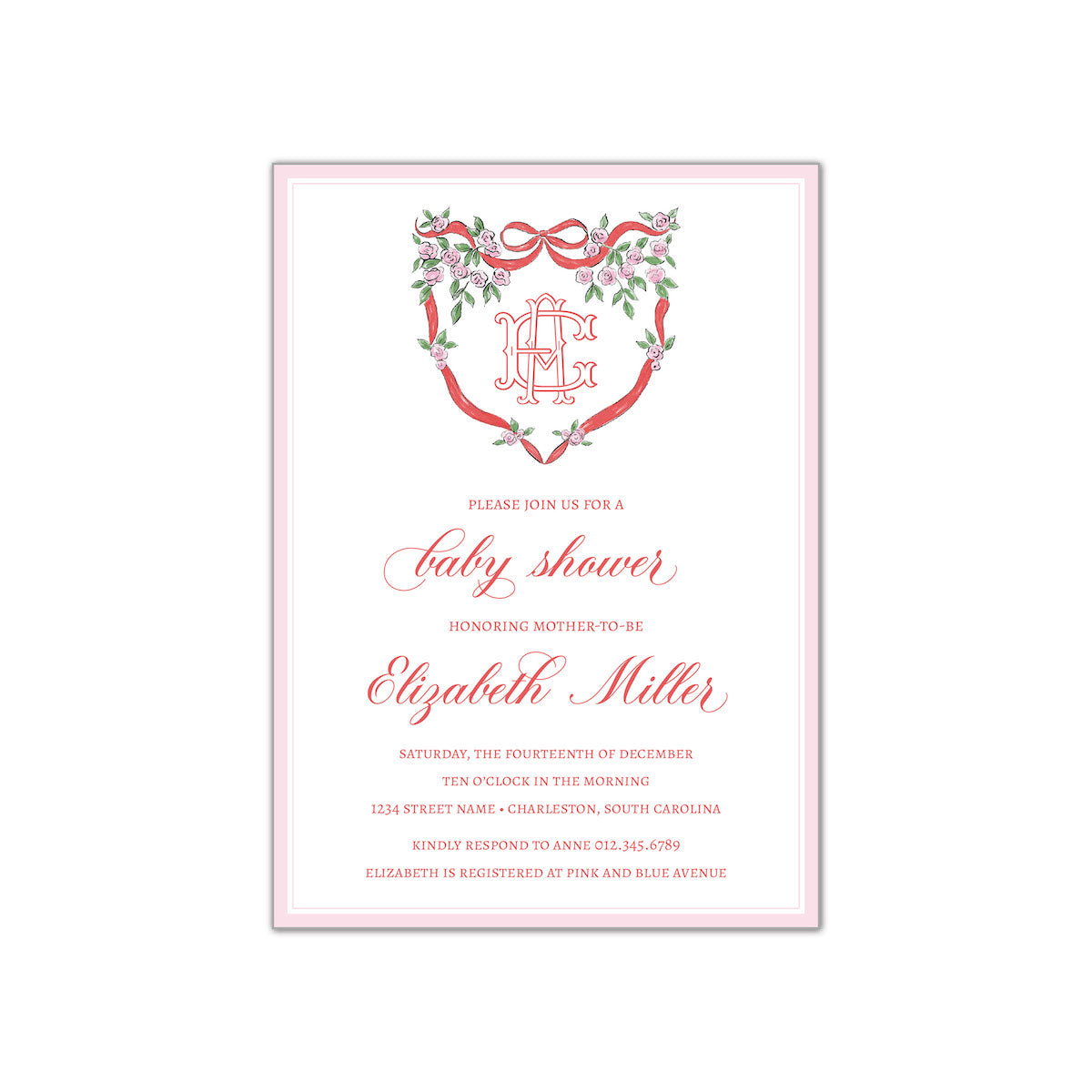 Christmas Floral Invitation