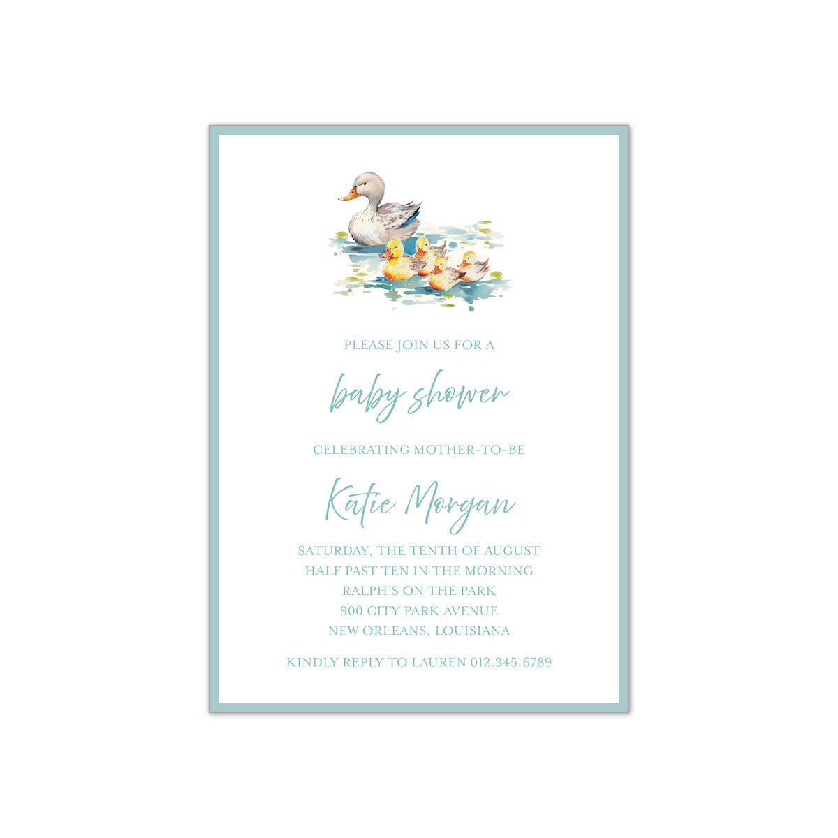 Duckling Invitation