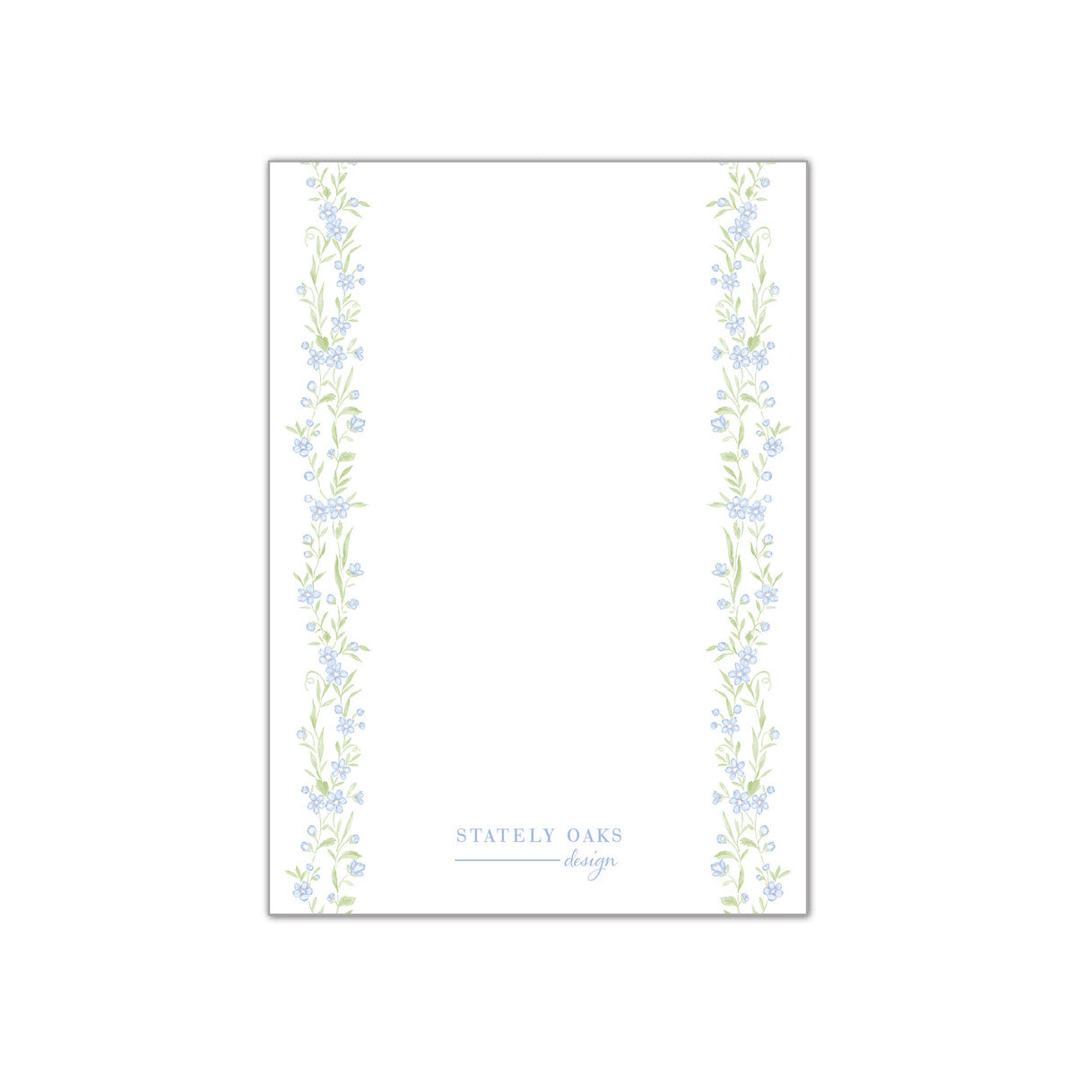 Blue and Green Floral Vine Invitation