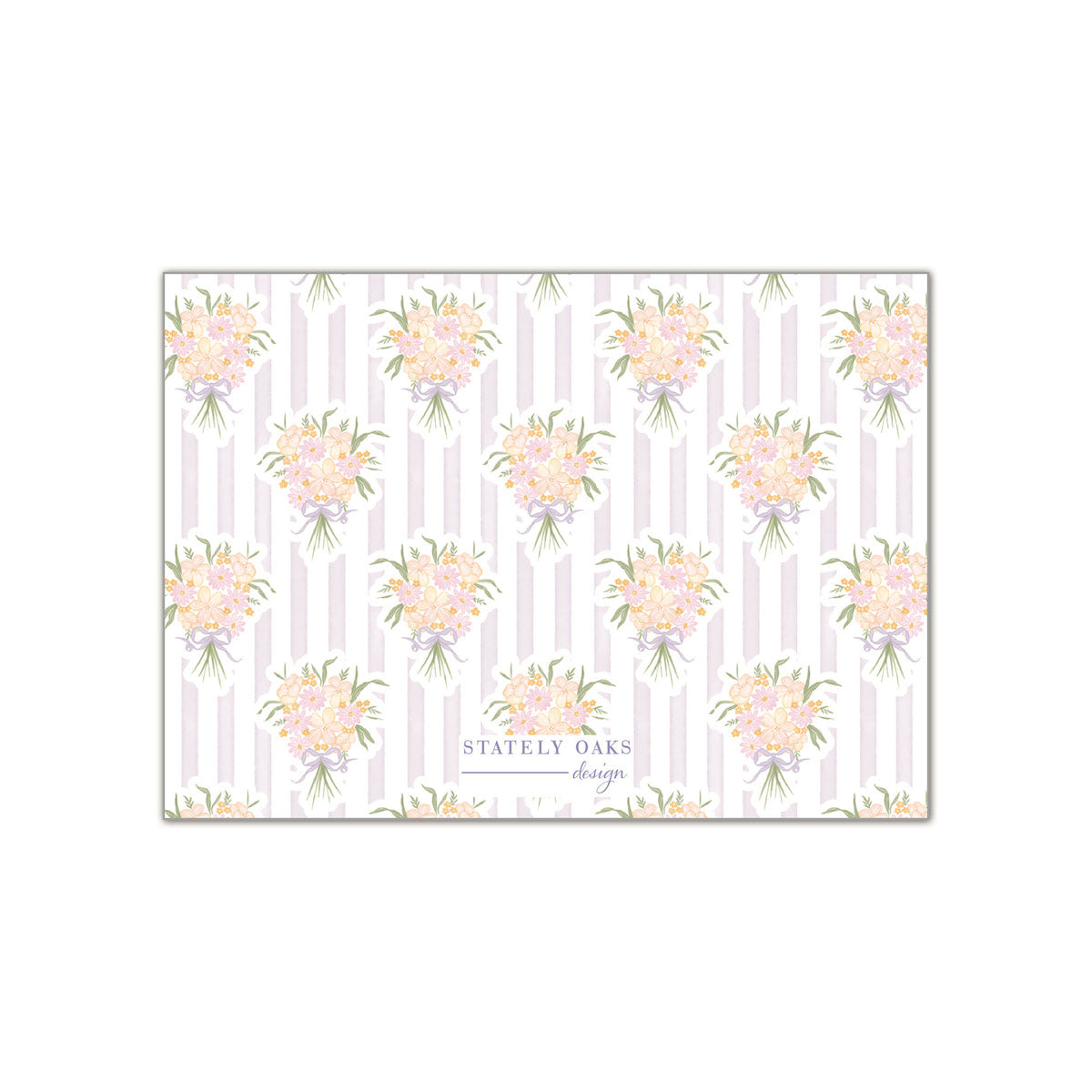 Lavender Bouquet Horizontal Invitation