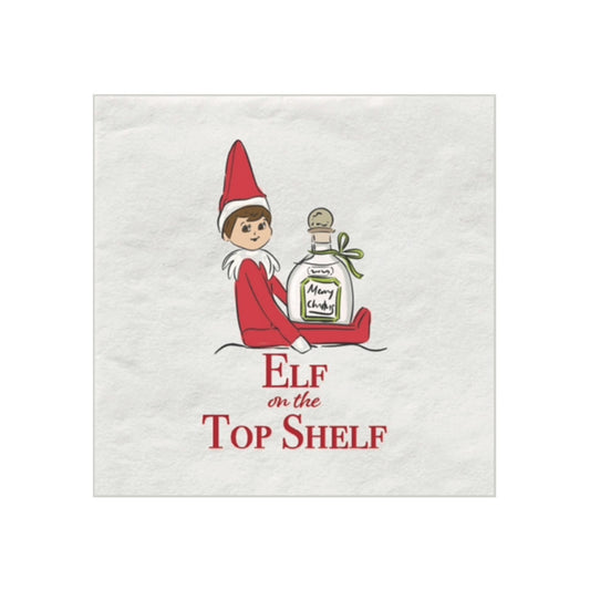 Elf on the Top Shelf Beverage Napkin