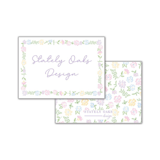 Ditsy Multicolor Calling Card