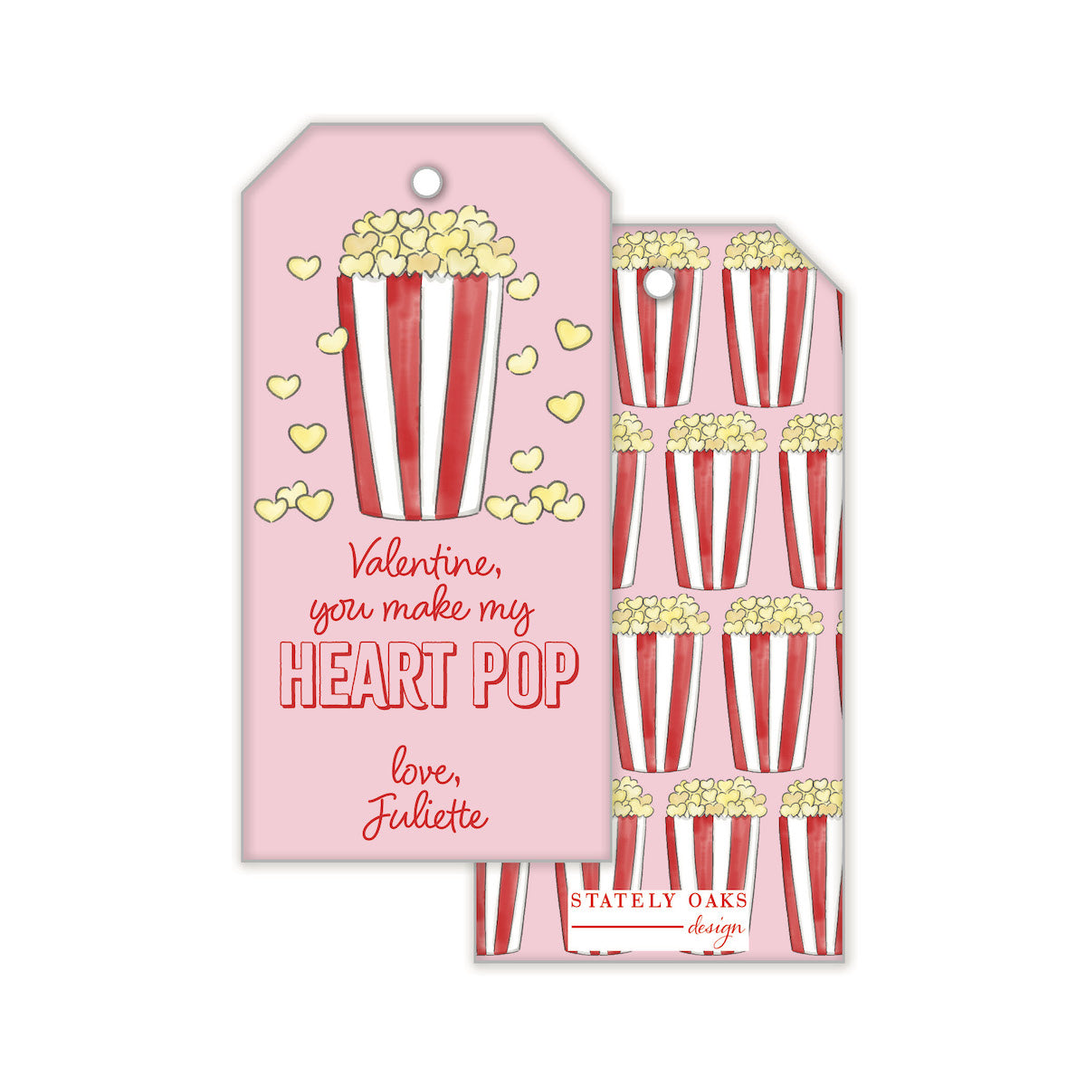 Heart Pop Pink Gift Tag