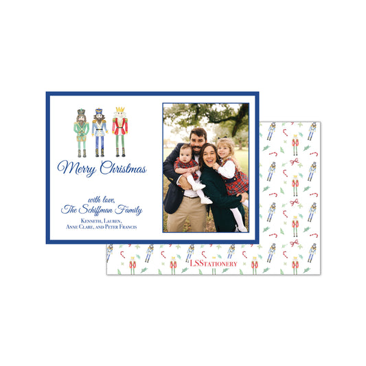 Traditional Nutcracker Navy Border Landscape