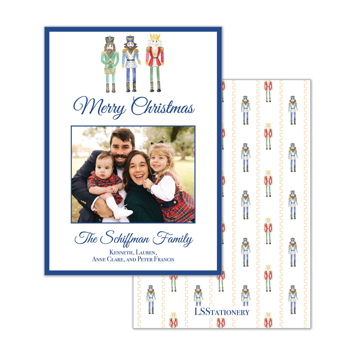 Traditional Nutcracker Navy Border