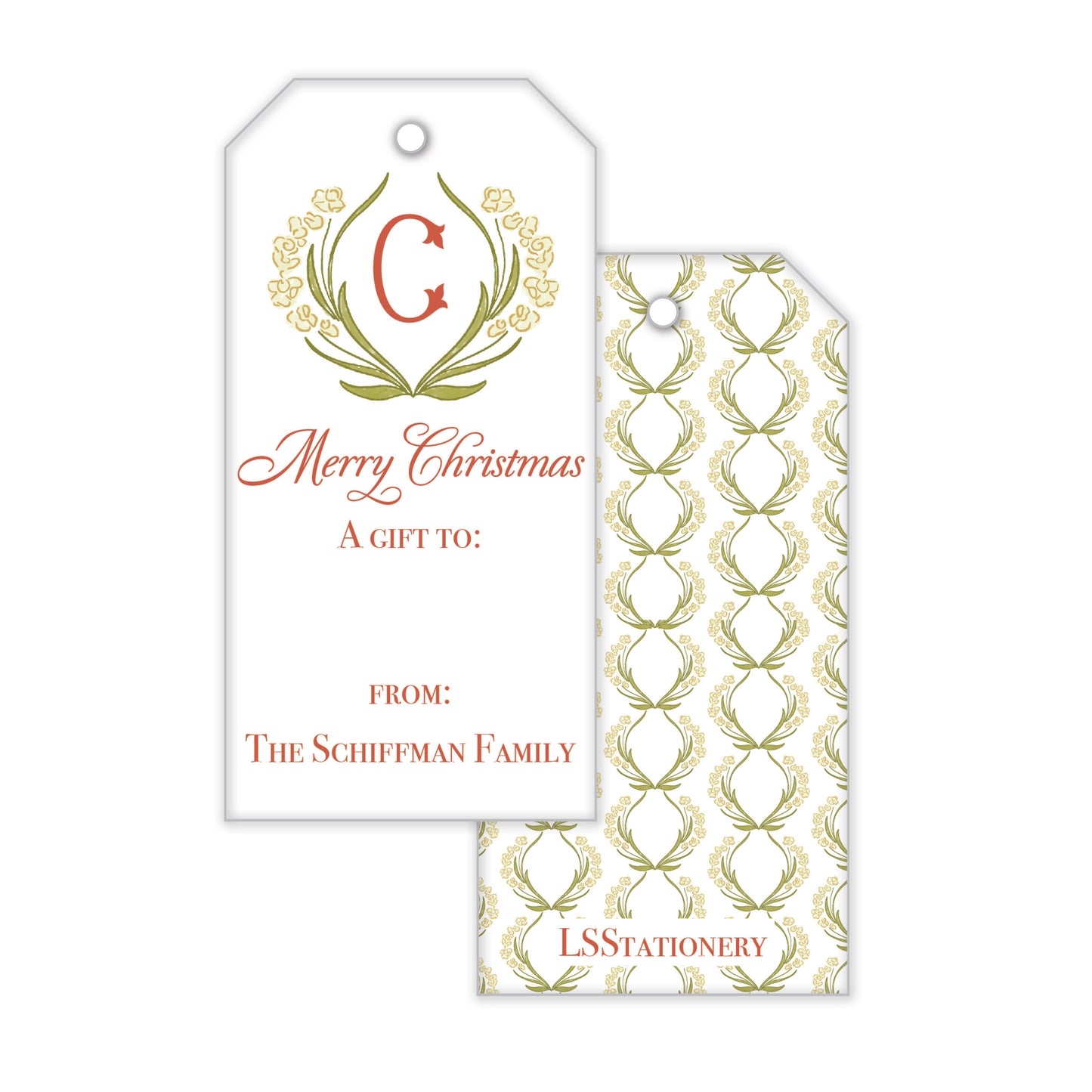 Southern Sash Crest Gift Tag